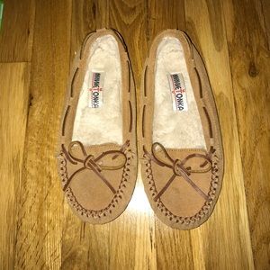 Tan Minnetonka Cally Moccasins size 7